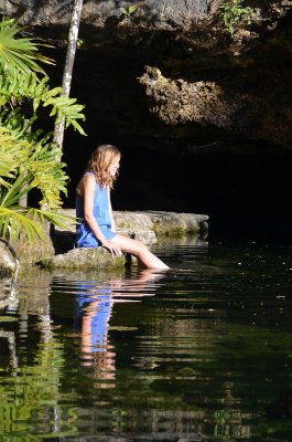 Woman at water edge